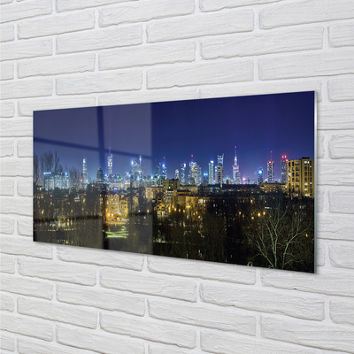 Foto op plexiglas Warschau night panorama