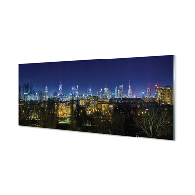 Foto op plexiglas Warschau night panorama