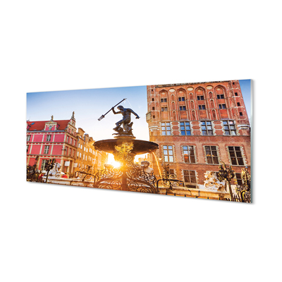 Foto op plexiglas Gdańsk monument fontein