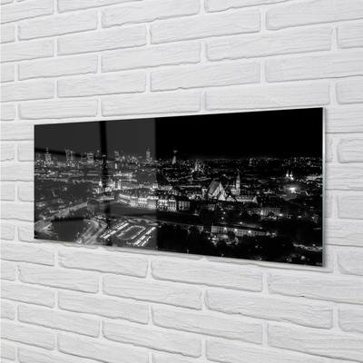 Foto op plexiglas Warschau panorama night wolkenkrabbers