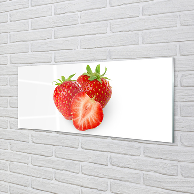 Plexiglas schilderij Aardbeien op een witte achtergrond