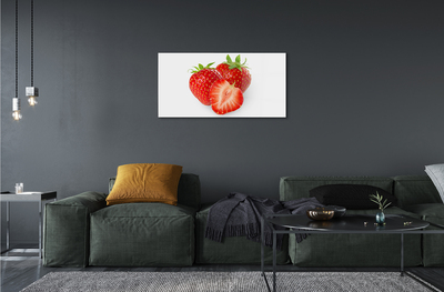 Plexiglas schilderij Aardbeien op een witte achtergrond