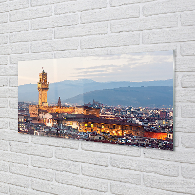 Foto op plexiglas Panorama zonsondergang van italië