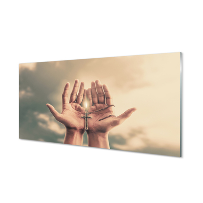 Plexiglas foto Handen van het hemelkruis