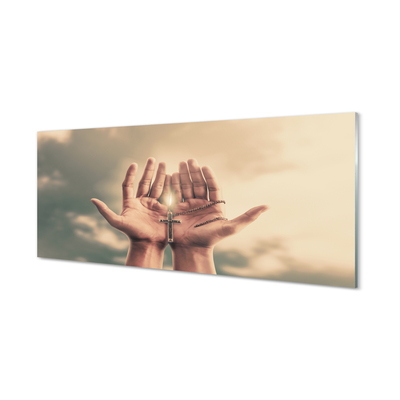 Plexiglas foto Handen van het hemelkruis