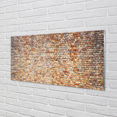 Print op plexiglas Stenen muur baksteen