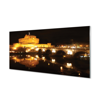 Foto op plexiglas Rome river bridges night