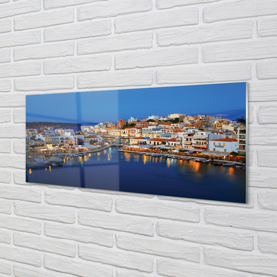 Foto op plexiglas Griekenland coast city night