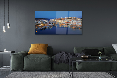 Foto op plexiglas Griekenland coast city night