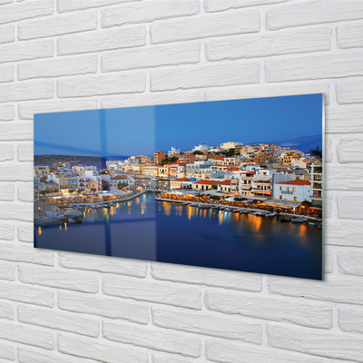 Foto op plexiglas Griekenland coast city night