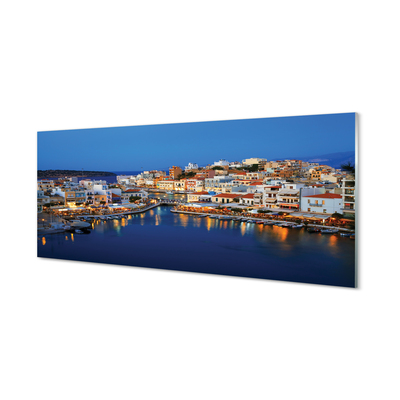 Foto op plexiglas Griekenland coast city night