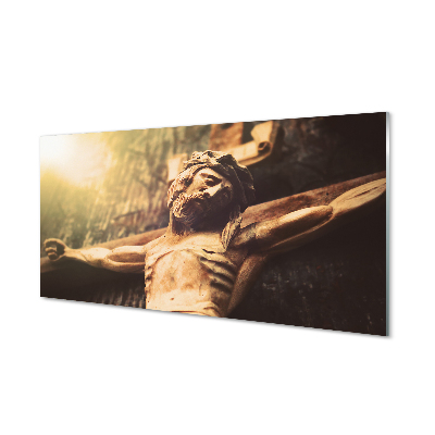 Plexiglas foto Jezus uit hout