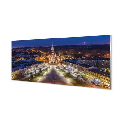 Foto op plexiglas Krakow night church panorama
