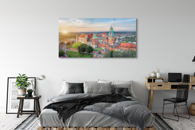 Foto op plexiglas Cracow castle panorama sunrise