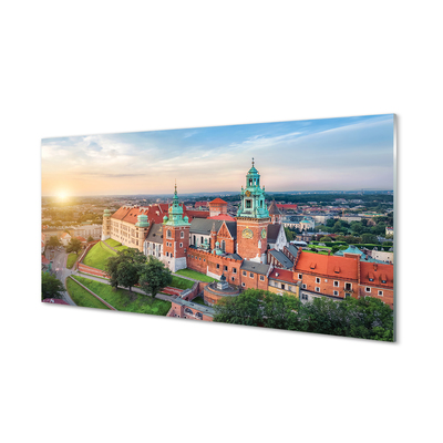 Foto op plexiglas Cracow castle panorama sunrise