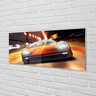 Plexiglas schilderij Sports auto city lights