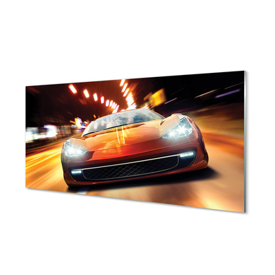 Plexiglas schilderij Sports auto city lights