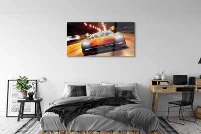 Plexiglas schilderij Sports auto city lights