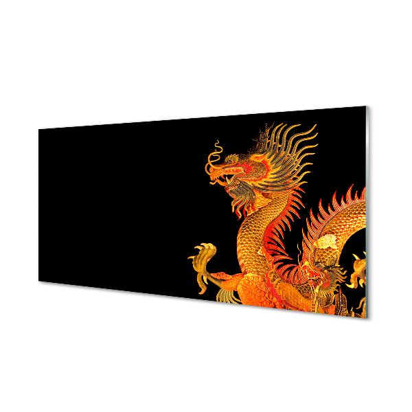 Foto in plexiglas Japanse gouden draak