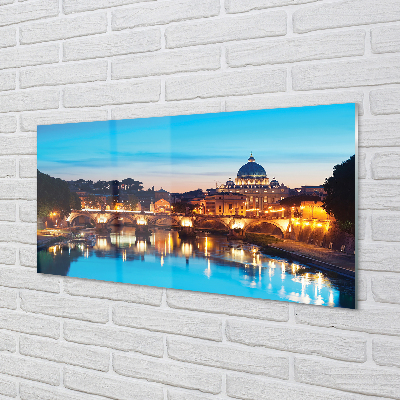 Foto op plexiglas Rome sunset river bridges