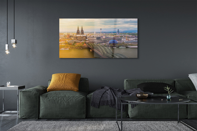 Foto op plexiglas Duitsland river panorama-bruggen