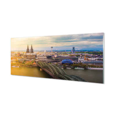 Foto op plexiglas Duitsland river panorama-bruggen