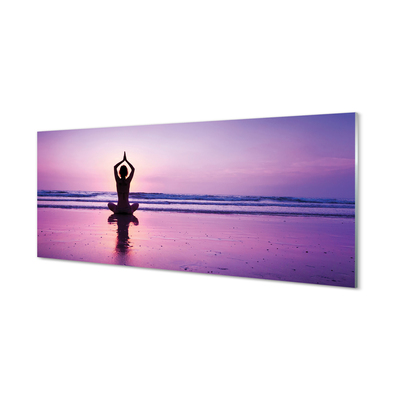 Foto in plexiglas Vrouw zee yoga