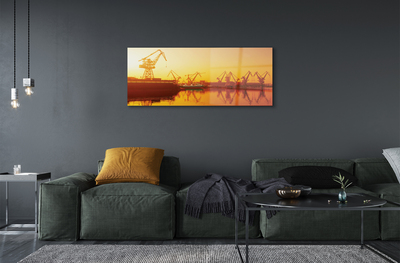 Foto op plexiglas Gdańsk shipyard sunrise