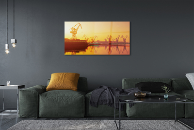 Foto op plexiglas Gdańsk shipyard sunrise