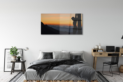 Plexiglas foto Gekruisigd jezus zonsondergang