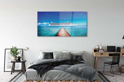 Plexiglas schilderij Sea ship summer sky