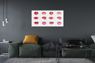 Foto in plexiglas Rode en roze lippen