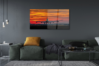 Plexiglas schilderij West-vliegtuigwolken