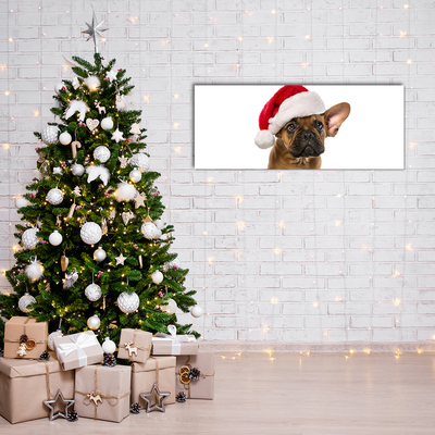 Foto op plexiglas Bulldog Hond van Kerstmis