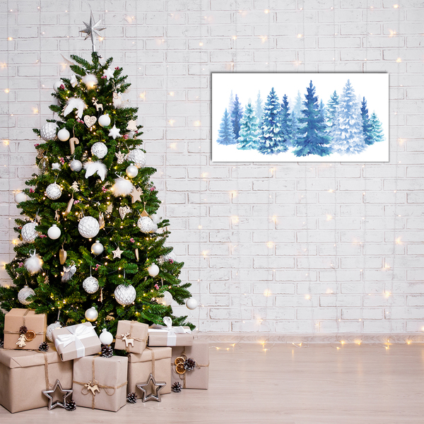 Foto op plexiglas Winter Snow Kerstbomen