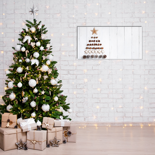 Plexiglas schilderij Gingerbread kerstboom ornamenten