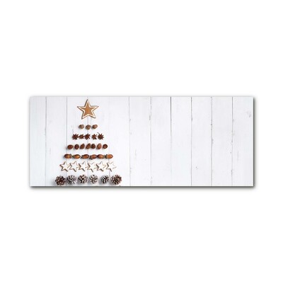 Plexiglas schilderij Gingerbread kerstboom ornamenten