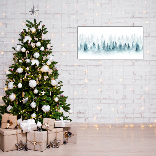 Plexiglas schilderij Forest kerstboom Christmas Snow