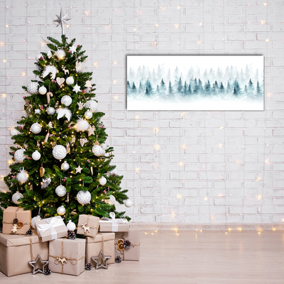 Plexiglas schilderij Forest kerstboom Christmas Snow