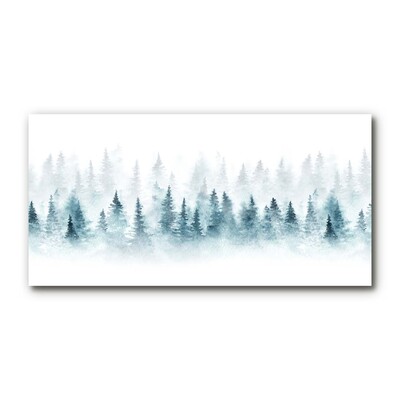 Plexiglas schilderij Forest kerstboom Christmas Snow