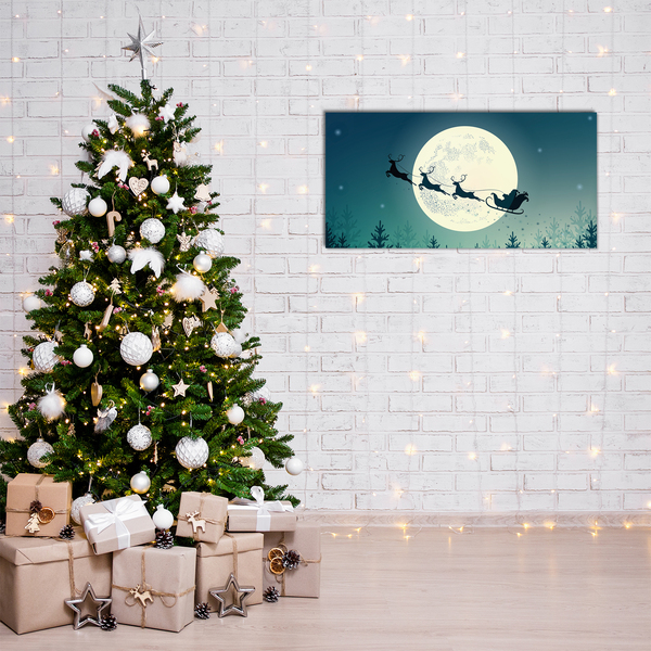 Plexiglas schilderij Kerstman Sleigh Kerstmis