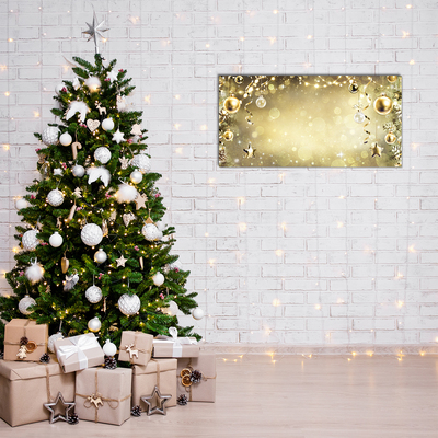 Plexiglas schilderij Gold Christmas Holiday Decoraties