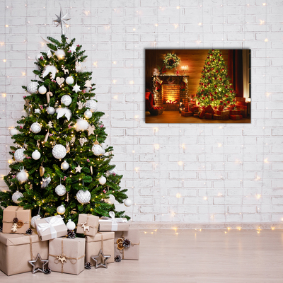 Plexiglas schilderij Christmas Fireplace Christmas Gift