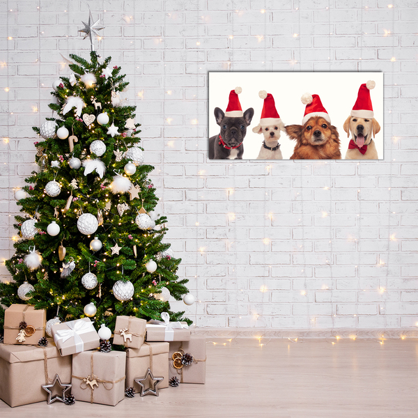 Plexiglas schilderij Honden Kerstman