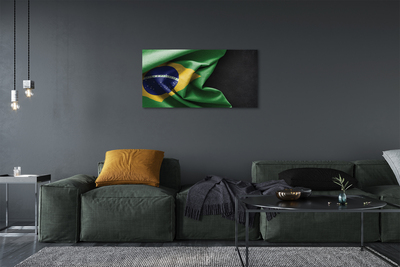 Schilderij canvas Brazilië vlag