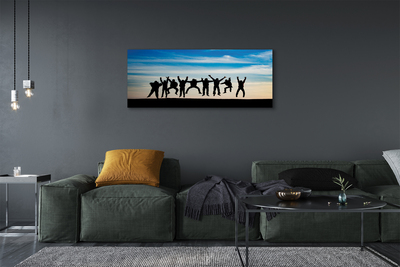 Schilderij canvas Hemel wolken mensen