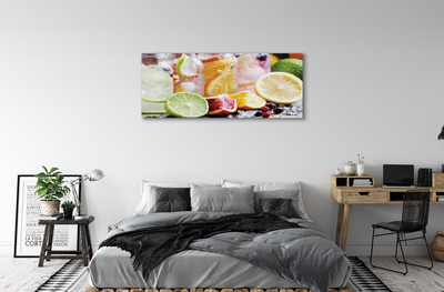 Canvas doek foto Cocktail potten fruit ijs