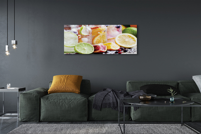 Canvas doek foto Cocktail potten fruit ijs