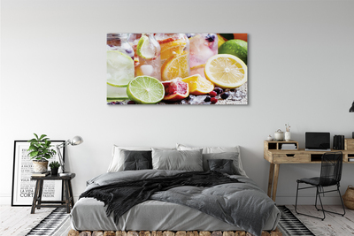 Canvas doek foto Cocktail potten fruit ijs