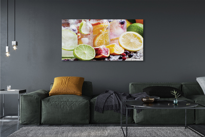 Canvas doek foto Cocktail potten fruit ijs